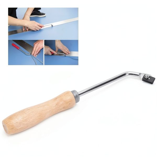 YUANJS PVC Floor Groover Steel Blade Beech Wood Handle-1
