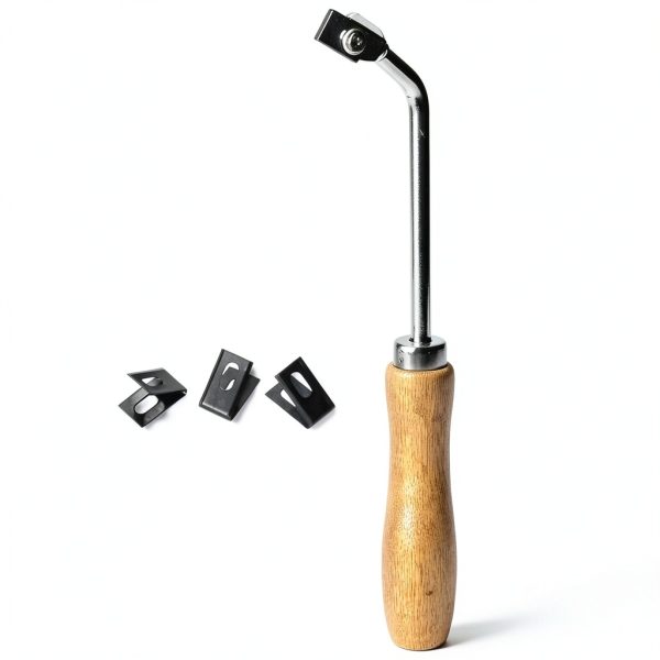YUANJS PVC Floor Groover Steel Blade Beech Wood Handle-0