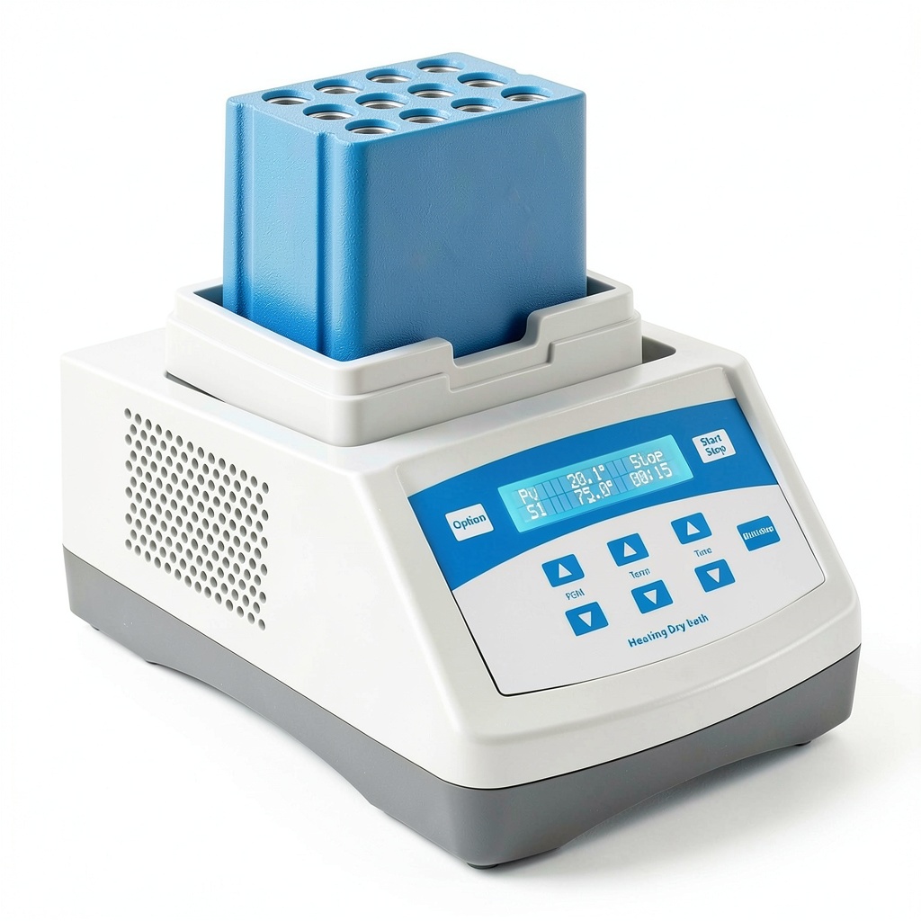 LTIGOAW serum heater displaying temperature settings on a lab bench