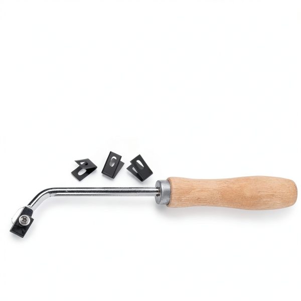 YUANJS PVC Floor Groover Steel Blade Beech Wood Handle-2