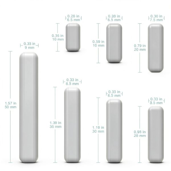 stonylab 7pcs Stir Bar Set, PTFE-Coated Magnetic Stirring Bars White Stir Mixer for Stirrers, Assortment Pack Mixed Sizes 7 Pcs-1
