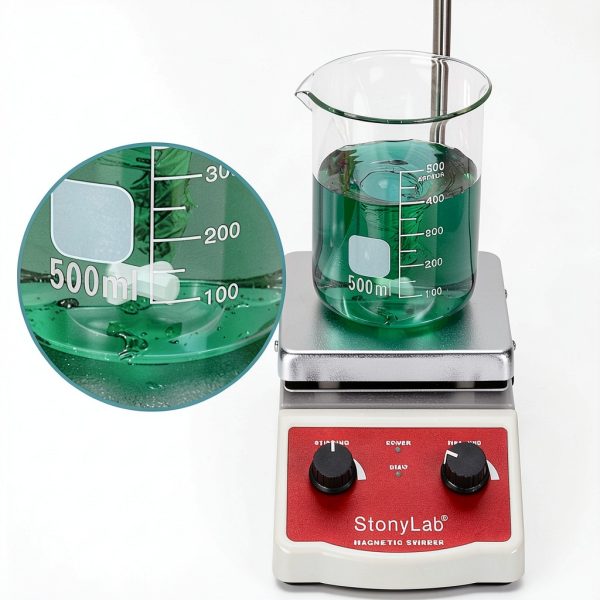 StonyLab Magnetic Stirrer Bar Cross Shape PTFE-Coated 10x3mm-2