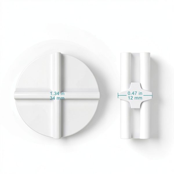 StonyLab Double Cross Magnetic Stir Bar 2-Pack 1.34" x 0.47" PTFE-1